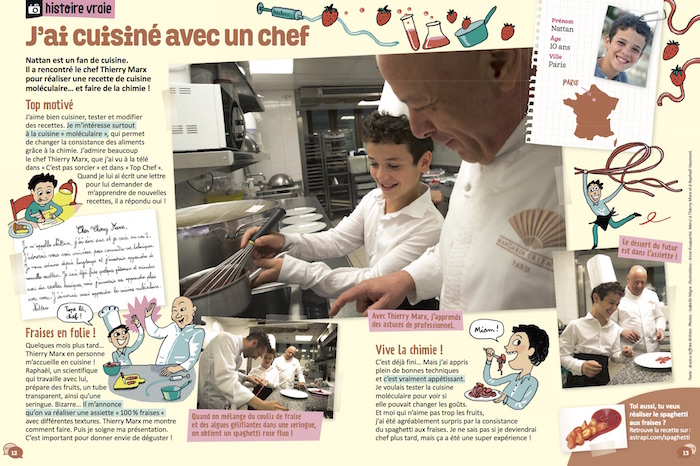 Magazine Astrapi – Reportage « J’ai cuisiné avec un chef »