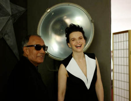 Abbas Kiarostami et Juliette Binoche